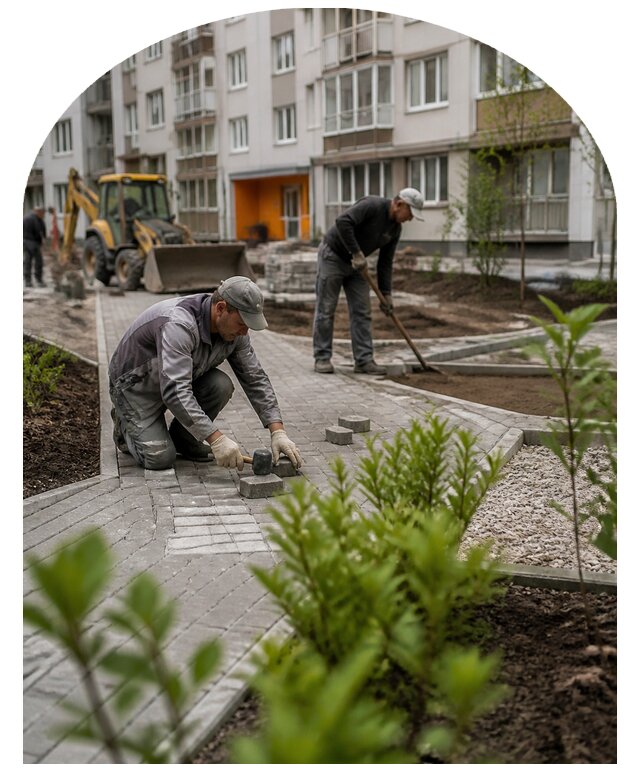 Благоустройство двора многоквартирного дома в Каменске-Уральском